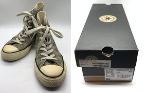 ■【YS-1】 コンバース CONVERSE スニーカー ■ オールスター ハイカット 24,5cm カーキ系 迷彩 【同梱可能商品】K■