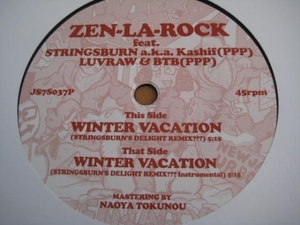 新品○ZEN-LA-ROCK / WINTER VACATION　JET SET LUVRAW KASHIF STRINGSBURN BTB PPP