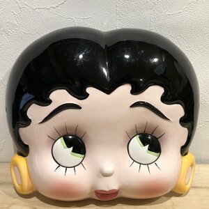 大サイズ　壁掛け ベティちゃん Betty Boop ベティブープ 陶器 フィギュア KFS ベティ アメリカ 雑貨 置物 レトロ 管理001・５