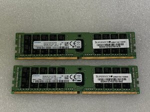 SAMSUNG PC4-2400 32GB 2枚 ddr4 64gb ddr4 デスクトップ用メモリ ECCあり Registered タイプ PC4-19200 DDR4-2400 DDR4 デスクトップ用