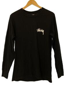 STUSSY◆長袖Tシャツ/S/コットン/BLK