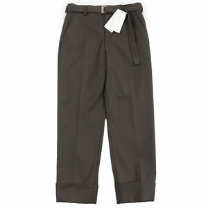 未使用品●Sacai サカイ 23-03034M Suiting Pants ス―チングパンツ ロロピアーナ社製生地 ベルテッド スラックスパンツ 1 正規品 メンズ