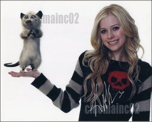 アヴリル・ラヴィーン（Avril Lavigne）直筆サイン入りブロマイド写真/海外ギャラリー保証書付き
