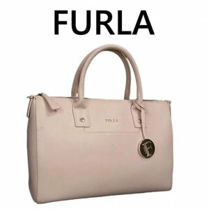 FURLA フルラ リンダM レザー ハンドバッグ ピンク系 4183