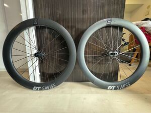 ●DT SWISS ARC1100 DISC 62 DB シマノフリー 11/12s対応 クリンチャー チューブレス カーボンホイールセット 美品