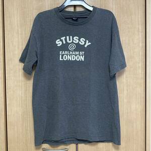 L グレー　ステューシー　stussy tシャツ　アメリカ製　USA 90年代