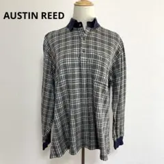 AUSTIN REED オースチンリード チェック柄 ゴルフシャツ 長袖 L