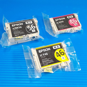 〔未使用・純正〕EPSON エプソン ICBK56ブラック　ICM46マゼンダ　ICY46イエロー