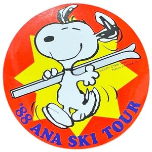 全日空 × スヌーピー 88 ANA スキーツアー ステッカー SNOOPY SKI TOUR STICKER 沖縄 飛行機 旅客機 キャンペーン シール コレクション