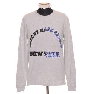 〇499267 MARC BY MARC JACOBS マークバイマークジェイコブス ○Tシャツ 長袖 ロンT プリント サイズXS メンズ グレー