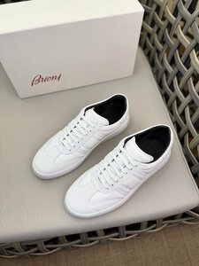 Brioni　ブリオーニ　メンズ　スニーカー　レザー　牛革　靴　シューズ　カジュアル　色豊富　39-44　サイズ選択可能