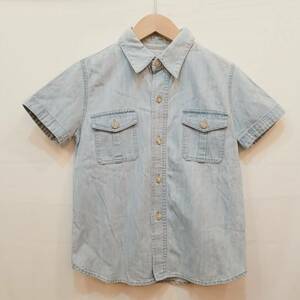 アーペーセー A.P.C. 半袖 デニム シャツ 日本製 インディゴ サイズ36 02G2603