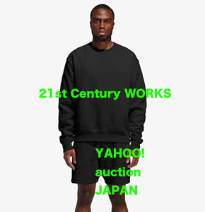 adidas originals PHARRELL WILLIAMS ファレル ヘビーコットン クルーネック スウェット 黒 S (国内M)/LOUIS VUITTON