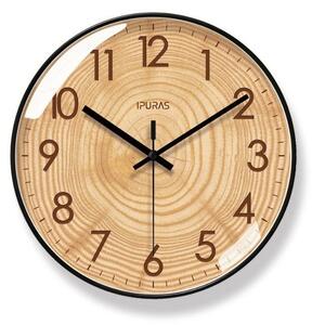 掛け時計　壁掛け時計　木　自然　時計　リビング　木輪　ナチュラル　北欧　　おしゃれ　オシャレ　リビングルーム　時計　かわいい　