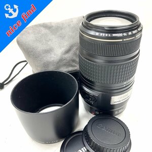 ◆キャノン CANON◆ULTRASONIC ZOOM LENS EF 75-300mm 1:4-5.6 IS カメラレンズ フード/キャップ/巾着袋付 ET-64Ⅱ 動作未確認