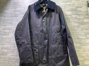 Barbour/バブアー/MWX0018NY91/BEADLE WAX JACKET/ジャケット ブルゾン/メンズアウター/英国製/裏地チェック柄/ネイビー系/サイズ：M