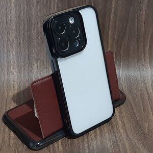 iPhone 15 Pro Maxクリアタイプ 透明 塩化ビニル/TPU 透ける アイフォン アイホン 15 プロ マックス ハード ケース カバー ブラック