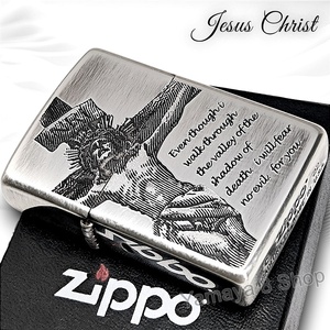 ZIPPO キリスト アンティークシルバー 彫り ジッポー ライター お守り