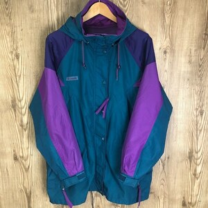 90s VINTAGE Columbia 3トーン切り替え マウンテンパーカー レディースXL位 メンズM～L程 90年代 コロンビア 古着 e24021006