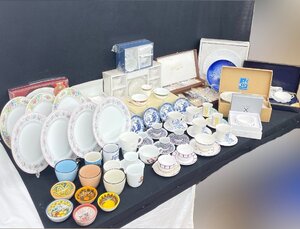 Y1026 売り切り品 洋食器 大量 50点以上 プレート カップ＆ソーサー まとめ売り 大皿 中皿 小皿 小鉢 カトラリーセット ティーセット