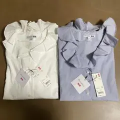 UNIQLO エクストラファインコットンラッフルブラウス　2点