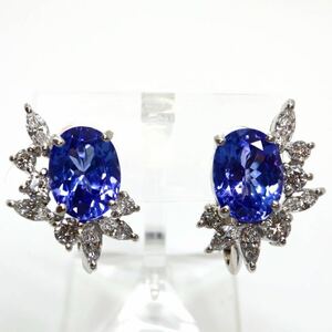 Jeunet(ジュネ)ソ付!豪華!1ctUP! 《K18WG/K14WG天然ダイヤモンド/天然タンザナイトイヤリング》J 約11.5g diamond jewelry earring FA1/FA3