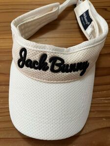 JACK BUNNY ゴルフサンバイザー 白 ホワイト ジャックバニー サンバイザー PEARLY GATES パーリーゲイツ GOLF ゴルフウェア 帽子 メッシュ