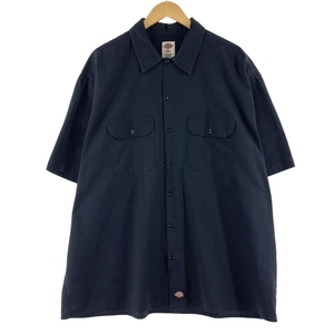 古着 ディッキーズ Dickies 半袖 ワークシャツ メンズXXL /eaa371423 【SS2409_30%】