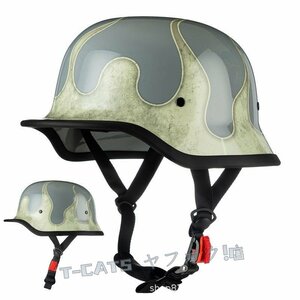 ☆新品ハーフヘルメット 半ヘルメット ドイツ軍 ヘルメット レトロヘルメット 半帽ヘルメット 耐衝撃性 超軽量 6色選択可 Ｍ~2XL グレー