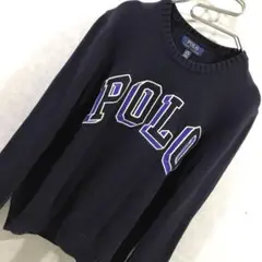 POLO RALPH LAUREN ビッグロゴ ニット セーター L 黒