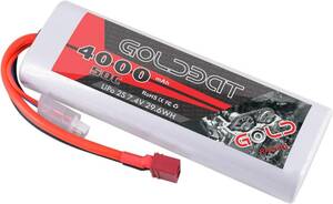 GOLDBAT リポバッテリー 7.4v 4000mAh 2S 50C 7.4v リポバッテリー ラジコンリポバッテリー Lipo