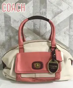 【良品】COACH コーチ 2WAY レザー ハンドバッグ トート ショルダー