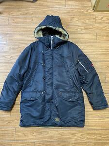 WTAPS N3-B フライトジャケット JACKET NYLON TWILL ブラック　サイズL フェイクファー 中綿　ビンテージハーレーチョッパー　バイカー