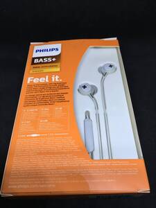 PHILIPS Bass+ SHE4305WT WHITE　美品　イヤホン　有線　ホワイト　白　　音楽