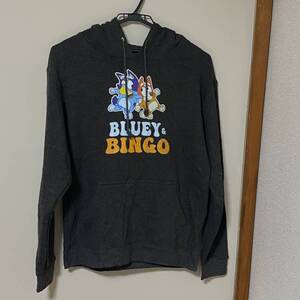 【USA輸入】プリント スウェット パーカー BLUEY & BINGO DELTA FLEECE ダークグレーメンズM