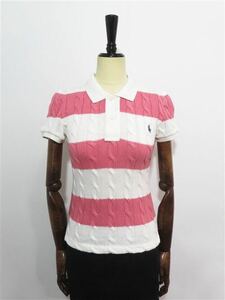 63069 Ralph Lauren ／ ラルフローレン POLO ケーブルニット ポロシャツ