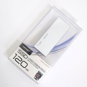 【HIDISC/ハイディスク】SSD 120GB USB3.0対応外付SSD HDEXSSD120GPM10TD 未使用/is0468