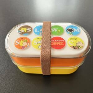 ☆スヌーピー☆美品☆ランチボックス 弁当箱 お弁当箱 2段☆止めゴム 付き