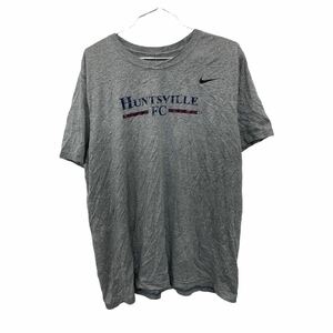 NIKE ロゴTシャツ XLサイズ ナイキ HUNTSTILLE サッカー ドライフィット グレー スウォッシュ 古着卸 アメリカ仕入 t2206-3663