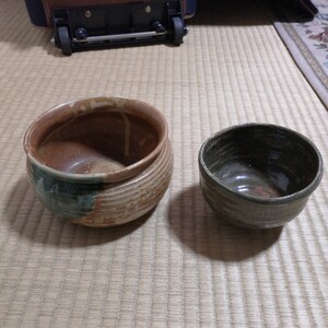 茶道具　茶器　建水＆抹茶碗　お稽古用に　眞齋印