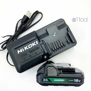 新品 HiKOKI 充電器 UC18YKSL + バッテリー BSL1820M 純正 18V（ ハイコーキ 日立 バッテリー 2.0Ah 未使用 充電機 蓄電池 BSL1820 )