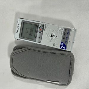 美品 SONY ソニー ICD-UX512 IC 2GB ボイス レコーダー 集音器 キャリングポーチ microSDカードセット 録音再生動作確認済