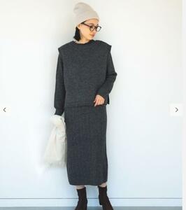 BEAMS HEART / 2WAYニットベスト × ワンピース セット