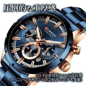 腕時計 メンズ 40代 ブランド 防水 ベルト 50代 ビッグフェイス ビジネス メンズ腕時計 高級 おしゃれ 電池交換 ベルト調整 wtmw0001 2
