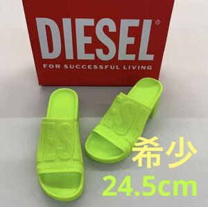 洗練されたデザイン　DIESEL　SA-PAMELA H　チャンキーヒールサンダル　24.5cm　Y03071 P5182　 ¥29,700