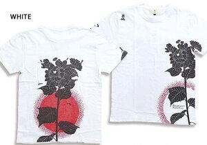 ひまわり「あの日の自分」半袖Tシャツ◆喜人 ホワイトXLサイズ KJ-22008 和柄 和風 向日葵 きじん