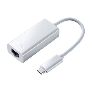 有線LANアダプタ USB Type-C-LAN変換 Gigabit対応 ホワイト USB3.2 Gen1（USB3.1/3.0） USB-CVLAN2WN サンワサプライ 送料無料 新品