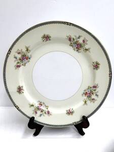 ♪Noritake ノリタケ 洋食器 プレート 昭和レトロ 花柄 フラワー 金彩 日本陶器会社 直径25.0cm 5枚セット 中古品 美品♪