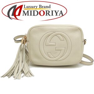 GUCCI グッチ ソーホー スモールディスコ 308364 ショルダーバッグ レザー アイボリー/252406【中古】