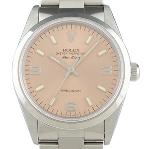 ロレックス ROLEX エアキング プレシジョン 14000 腕時計 SS 自動巻き ピンク ボーイズ 【中古】